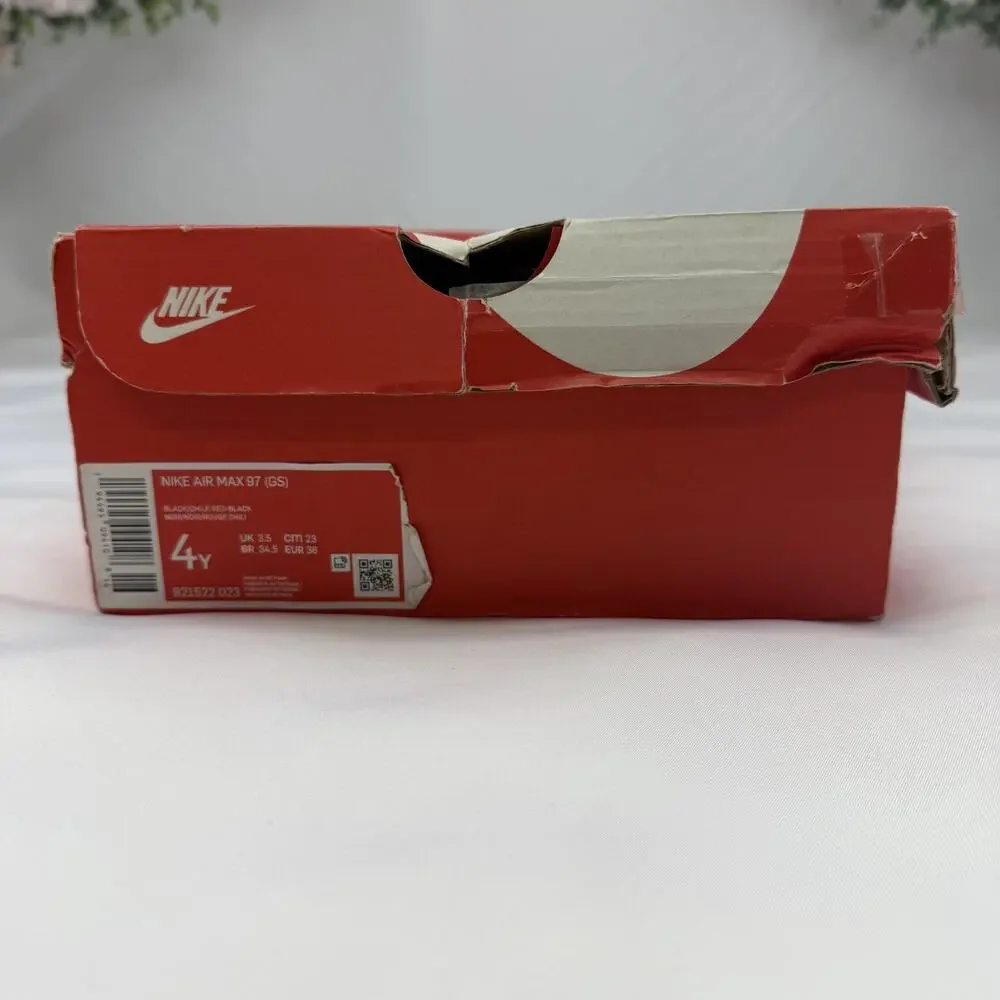 Nike Air Max 97 GS Black Chile Red Size 4Y 921522-023 Womens 5.5
